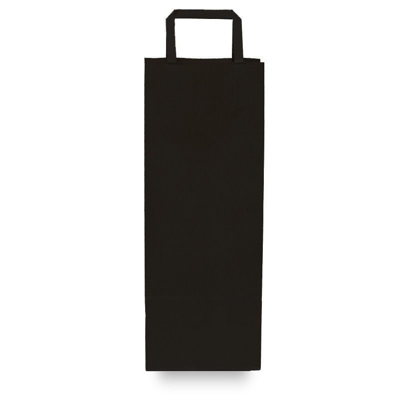 Bolsa para Botella Negra 14 x 8 x 35 LUNA con manija