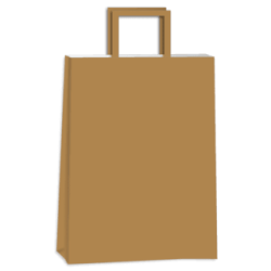 Bolsa Marrón ACUARIO 22 x 10 x 30 con manija