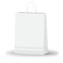 Bolsa Blanco LUNA 30 x 12 x 41 con  manija