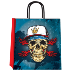 Bolsa Skull 22 x 10 x 24 cm con  manija