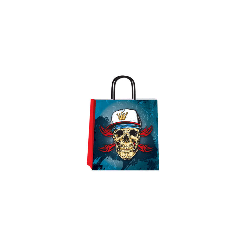 Bolsa Skull 22 x 10 x 24 cm con  manija