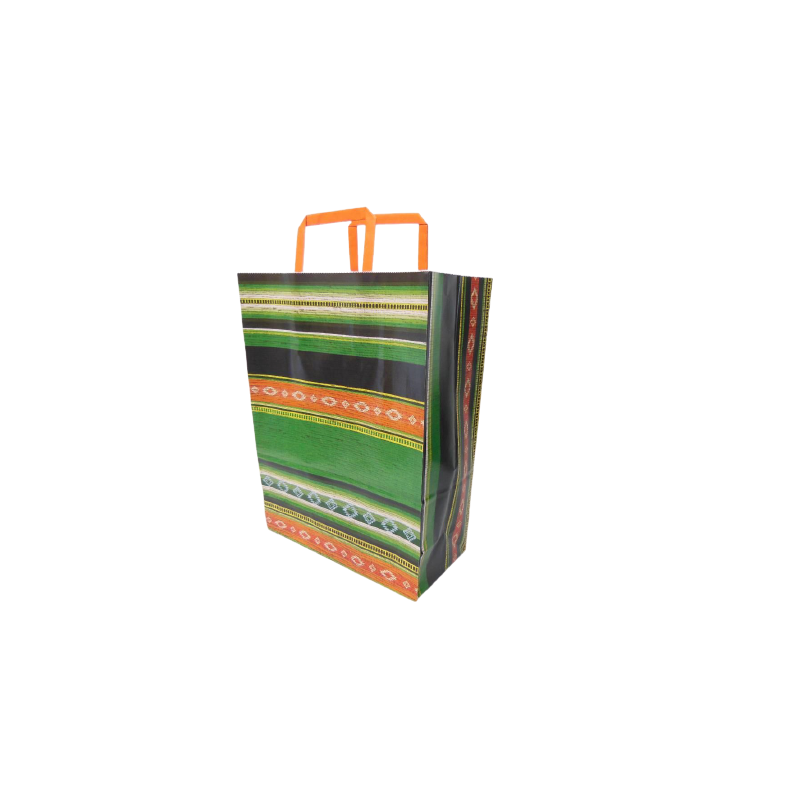 Bolsa Latin Verde 22 x 10 x 30 con  manija