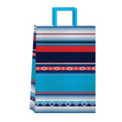 Bolsa Latin Azul 30 x 12 x 41 con  manija