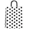 Bolsa Lunares Negro 22 x 10 x 30 con  manija
