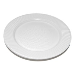 Plato Playo Blanco 17 cm  (x 100 unidades)