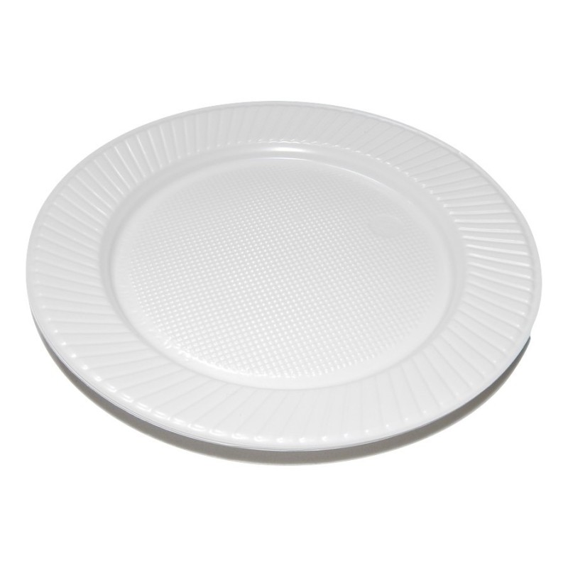 Plato Playo Blanco 22 cm  (x 100 unidades)
