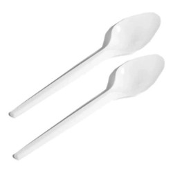 Cucharas sundae linea PP blanca (x 100 unid)