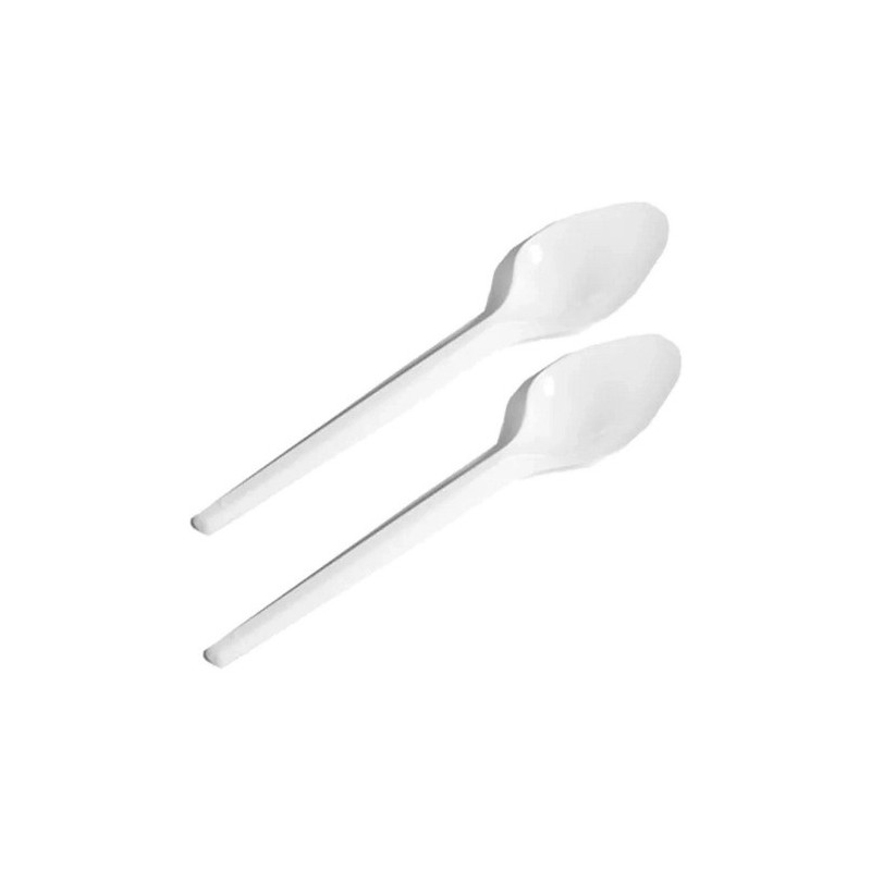 Cucharas sundae linea PP blanca (x 100 unid)