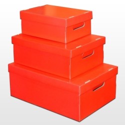 Caja Micro Barniz Rojo 39 x 30 x 15 cm