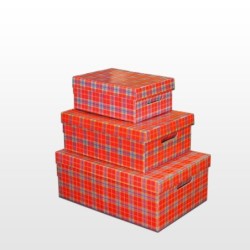 Caja Micro Plast Escocés Rojo 31 x 22 x 13 cm