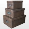 Caja Jean con Manijas Simil Cuero Jean 39 x 30 x 18 cm