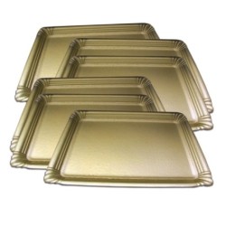 Bandeja Cartón Dorado 1 Kg (21,5 x 29,5 cm) x 10 unid